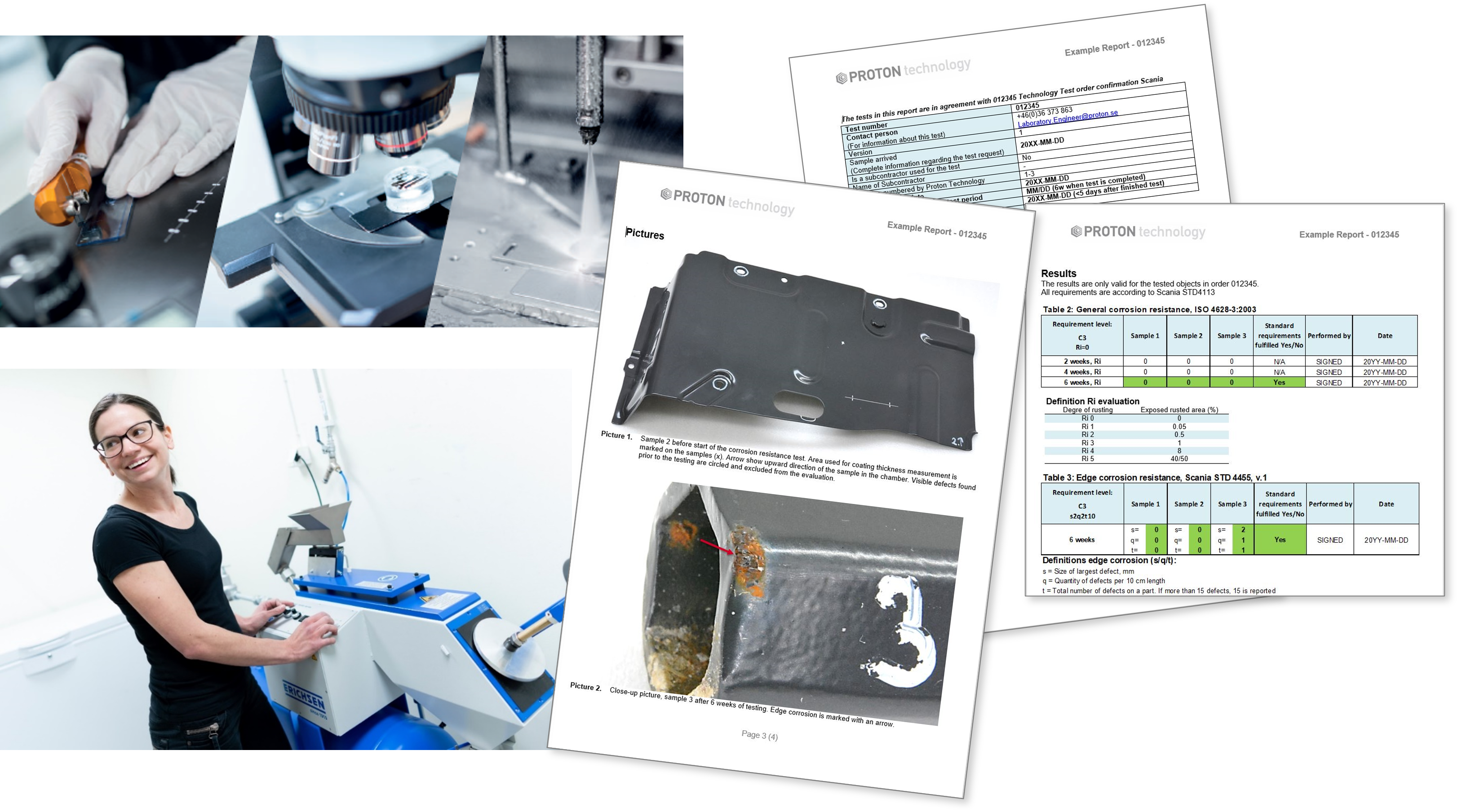 Salt spray tests on coatings: constant tests